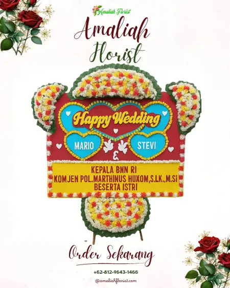 Papan Bunga Pernikahan Warutengah